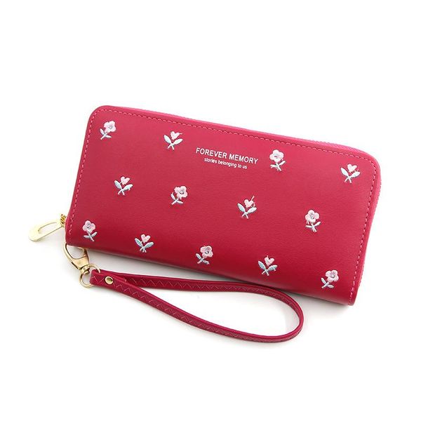 wallets ladies wallet clutch bag long zipper large capacity mobile phone small flower card case, Red;black
wallets ladies wallet clutch bag long zipper large capacity mobile phone small flower card case, Red;black