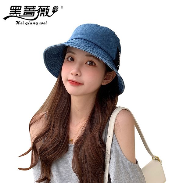 windproof dome girls cap denim ins spring and summer sun protection outdoor woven letter basin hat bucket 2127, Blue;gray
windproof dome girls cap denim ins spring and summer sun protection outdoor woven letter basin hat bucket 2127, Blue;gray