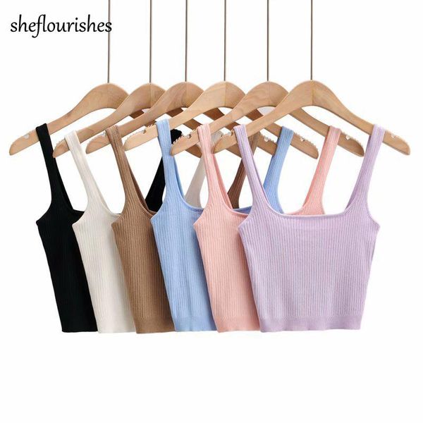 women's tanks & camis 2021 crop women knitted tank korean pink square neck backless cropped blue purple candy color, White
women's tanks & camis 2021 crop women knitted tank korean pink square neck backless cropped blue purple candy color, White