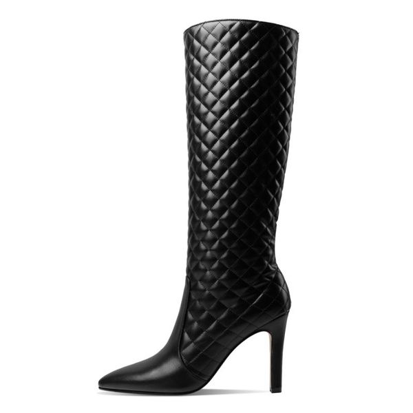 boots 2021 autumn winter women pleated fashion knee high stilettos heel slip on long pointed toe shoes, Black
boots 2021 autumn winter women pleated fashion knee high stilettos heel slip on long pointed toe shoes, Black