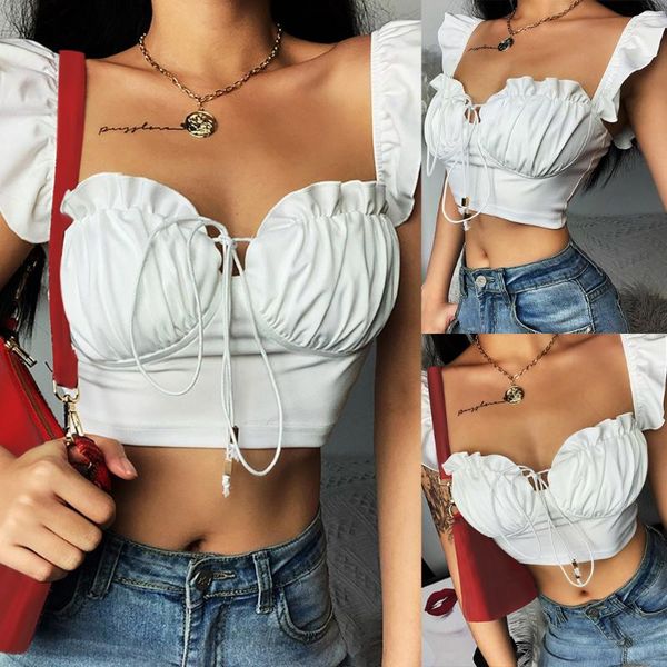 women's tanks & camis home&nest summer 2021 women white crop ruffles short sleeve lace-up tank shirt blouse tee fashion party
women's tanks & camis home&nest summer 2021 women white crop ruffles short sleeve lace-up tank shirt blouse tee fashion party