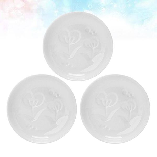 cups & saucers 3pcs round shape flower pattern household restaurant ceramic saucer vinegar soy sauce dish small plate (white)
cups & saucers 3pcs round shape flower pattern household restaurant ceramic saucer vinegar soy sauce dish small plate (white)