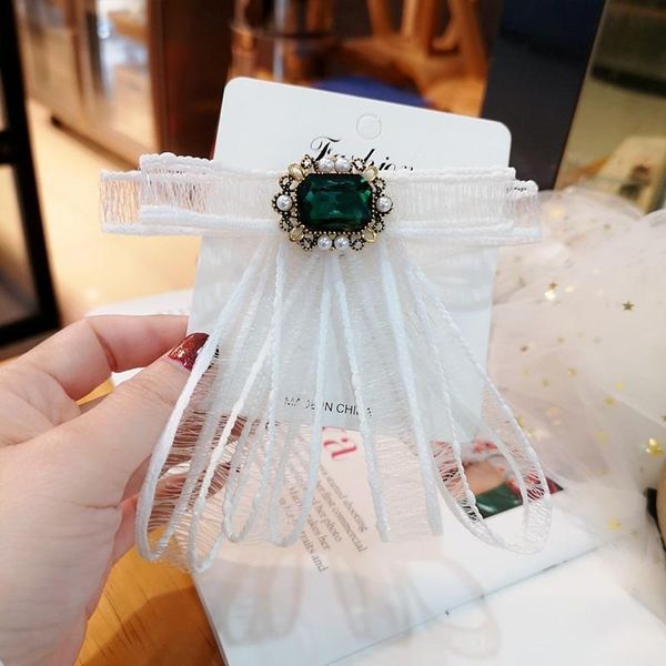 pins, brooches korean fashion fabric lace bow brooch crystal bowkont necktie shirt dress collar pins corsage jewelry for women accessories, Gray
pins, brooches korean fashion fabric lace bow brooch crystal bowkont necktie shirt dress collar pins corsage jewelry for women accessories, Gray
