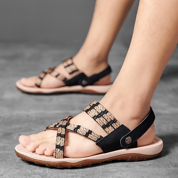 sandals 2021 summer roman men's youth simple trend weave and slippers soft bottom casual beach shoes tid, Black
sandals 2021 summer roman men's youth simple trend weave and slippers soft bottom casual beach shoes tid, Black