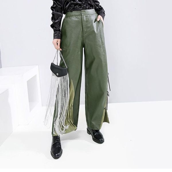 women's pants & capris patchwork hit color pu leather for women high waist oversize loose casual flare pant female 2021 fashion tide d7, Black;white
women's pants & capris patchwork hit color pu leather for women high waist oversize loose casual flare pant female 2021 fashion tide d7, Black;white