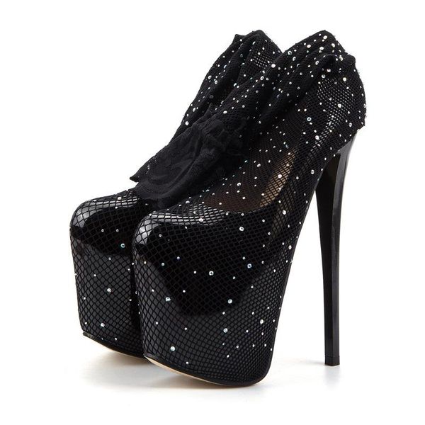 dress shoes mclubgirl round head super high thin heel hate sky women's interesting mjl, Black 
dress shoes mclubgirl round head super high thin heel hate sky women's interesting mjl, Black