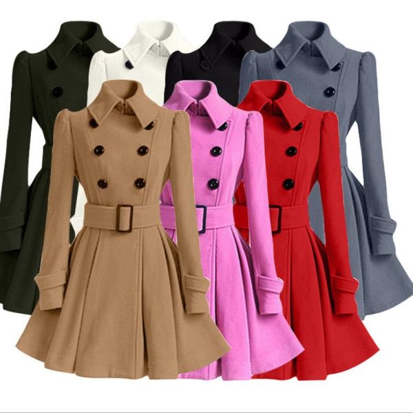 women's wool & blends winter coat 2021 stylish double breasted belt slimming waist high street outerwear solid dress overcoat, Black
women's wool & blends winter coat 2021 stylish double breasted belt slimming waist high street outerwear solid dress overcoat, Black