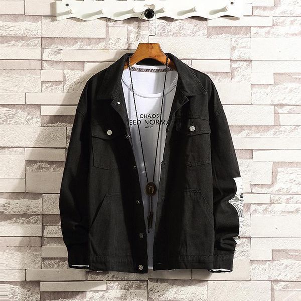 men's jackets autumn and winter jacket japanese large size trendy tooling youth casual denim, Black;brown
men's jackets autumn and winter jacket japanese large size trendy tooling youth casual denim, Black;brown