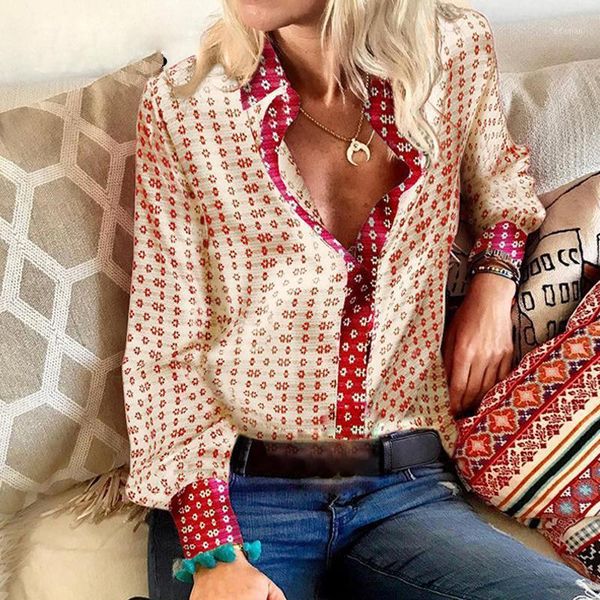 autumn notched collar fashion floral print boho blouse women long sleeve loose shirt button blouses femme women's & shirts, White
autumn notched collar fashion floral print boho blouse women long sleeve loose shirt button blouses femme women's & shirts, White