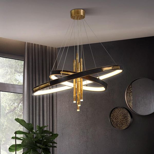 modern black creative bamboo design chandelier lighting led lamp living room bedroom decor round circle chandeliers home lights
modern black creative bamboo design chandelier lighting led lamp living room bedroom decor round circle chandeliers home lights