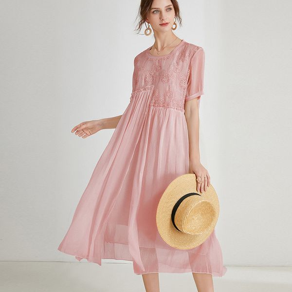 big yards dresses fat mm large 2021 summer temperament fashion loose embroidery stitching chiffon 7707
big yards dresses fat mm large 2021 summer temperament fashion loose embroidery stitching chiffon 7707