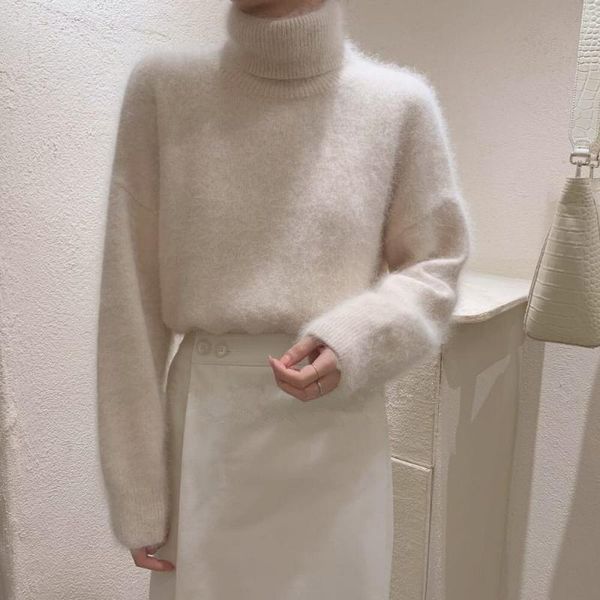 women's sweaters jsxdhk winter women mink cashmere sweater pullovers fashion turtleneck solid color knitted soft warm loose jum, White;black
women's sweaters jsxdhk winter women mink cashmere sweater pullovers fashion turtleneck solid color knitted soft warm loose jum, White;black