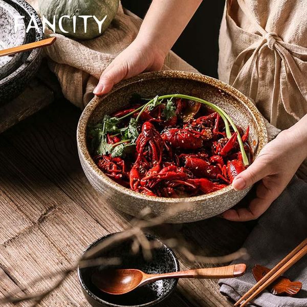 creative japanese ceramic tableware: big bowl, soup crayfish salad spicy sauerkraut fish bowls
creative japanese ceramic tableware: big bowl, soup crayfish salad spicy sauerkraut fish bowls