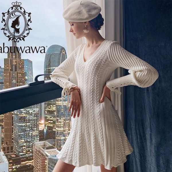 casual dresses dabuwawa elegant knit a-line dress women autumn winter lanter sleeve v-neck high waist solid female dt1ddr003, Black;gray
casual dresses dabuwawa elegant knit a-line dress women autumn winter lanter sleeve v-neck high waist solid female dt1ddr003, Black;gray