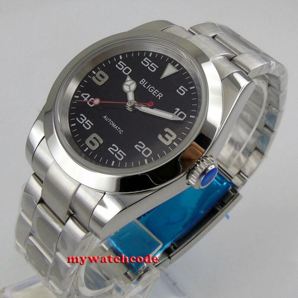 40mm bliger black dial green/red hand sapphire glass gutomatic men's watch miyota 8215 nh35 automatic movement, Slivery;brown
40mm bliger black dial green/red hand sapphire glass gutomatic men's watch miyota 8215 nh35 automatic movement, Slivery;brown