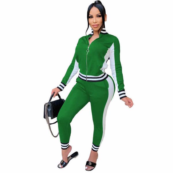 women tracksuits 2 pieces set designer zipper long sleeve striped stitching jacket & leggings outfits fashion plus size sportwear, Gray
women tracksuits 2 pieces set designer zipper long sleeve striped stitching jacket & leggings outfits fashion plus size sportwear, Gray