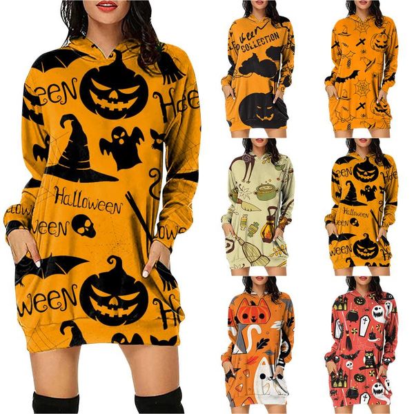 women's hoodies & sweatshirts women halloween dress hooded neck long sleeve side pockets skull / pumpkin bat loose midi plus size cloth, Black
women's hoodies & sweatshirts women halloween dress hooded neck long sleeve side pockets skull / pumpkin bat loose midi plus size cloth, Black