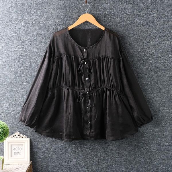 women's blouses & shirts 2021 autumn women blouse japan style mori girl loose ramie o-neck long sleeve big size, White
women's blouses & shirts 2021 autumn women blouse japan style mori girl loose ramie o-neck long sleeve big size, White