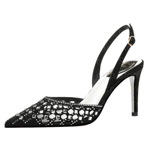 dress shoes carp summer women sandals slippers rhinestone crystal high heels slip on wedding pumps sandal, Black
dress shoes carp summer women sandals slippers rhinestone crystal high heels slip on wedding pumps sandal, Black