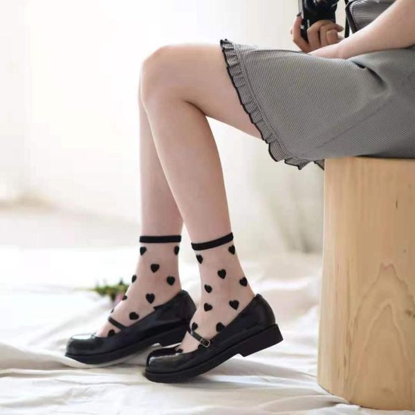 socks & hosiery love peach heart transparent card silk medium-length black ins crystal glass silk, 2021 spring and summer produc, Black;white
socks & hosiery love peach heart transparent card silk medium-length black ins crystal glass silk, 2021 spring and summer produc, Black;white