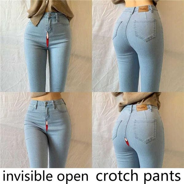 women's jeans open-crotch pants plus size european and american style high waist peach hip stretch light blue denim trousers
women's jeans open-crotch pants plus size european and american style high waist peach hip stretch light blue denim trousers