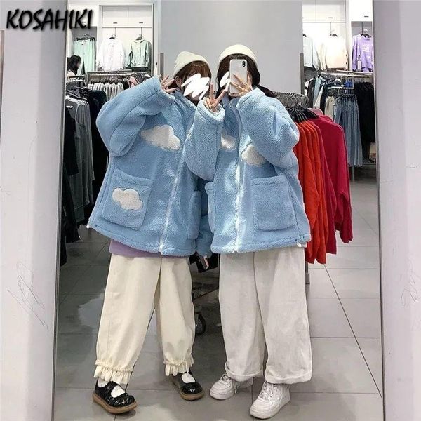 women's jackets kosahiki fleece women autumnwinter loose harajuku leisure ulzzang chic simple ladies lovely friends soft ins outwear, Black;brown
women's jackets kosahiki fleece women autumnwinter loose harajuku leisure ulzzang chic simple ladies lovely friends soft ins outwear, Black;brown