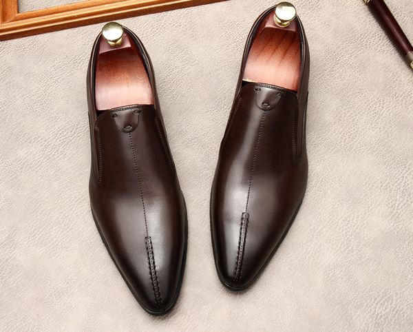 fashion casual men luxury dress shoe genuine leather pointed toe slip on formal wedding business shoe black oxford shoes lofers
fashion casual men luxury dress shoe genuine leather pointed toe slip on formal wedding business shoe black oxford shoes lofers