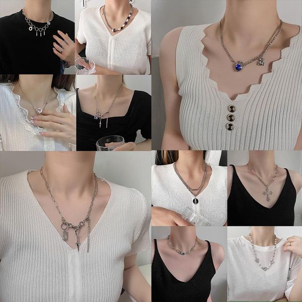chains vivilady punk titanium steel natural zircon pearl cross pin heart pendant necklace choker jewelry party drop, Silver
chains vivilady punk titanium steel natural zircon pearl cross pin heart pendant necklace choker jewelry party drop, Silver