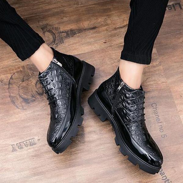 dress shoes male patent leather moccasins high italian formal brogue oxford wedding business boots na-60, Black
dress shoes male patent leather moccasins high italian formal brogue oxford wedding business boots na-60, Black