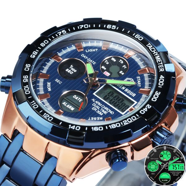 goldenhour military fashion quartz watch for men digital wristwatches stainless steel strap brand luxury dual display 2021g, Slivery;brown
goldenhour military fashion quartz watch for men digital wristwatches stainless steel strap brand luxury dual display 2021g, Slivery;brown