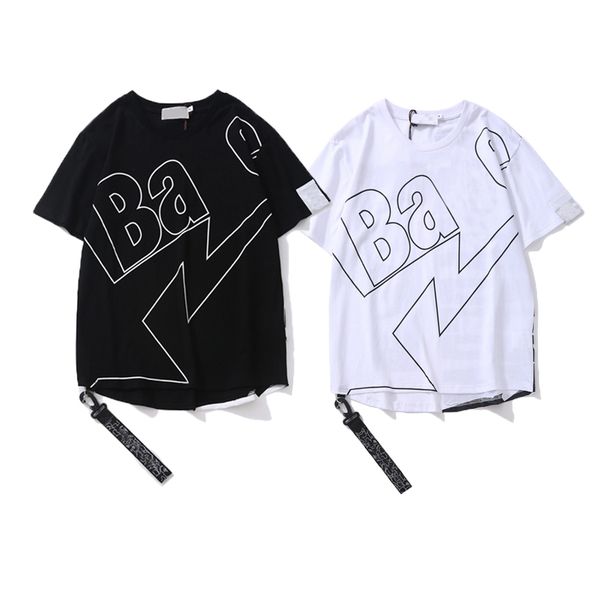 Men's T-Shirts Fashion hip-hop style T-shirt European American and Japanese street trends letter ribbon cotton print design casual men and women couple shirts, White
Men's T-Shirts Fashion hip-hop style T-shirt European American and Japanese street trends letter ribbon cotton print design casual men and women couple shirts, White