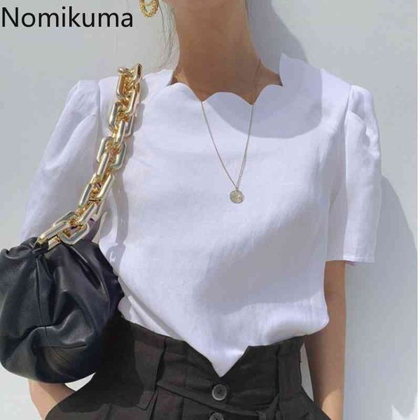 nomikuma basic white t shirt women solid color casual short sleeve tshirts female back buttons korean chic summer camisetas 210514
nomikuma basic white t shirt women solid color casual short sleeve tshirts female back buttons korean chic summer camisetas 210514