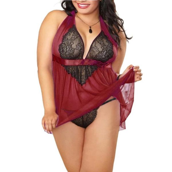 bras sets women backless nightgown erotica hanging neck sleep dress plus size female lace babydoll pajamas porno l-5xl d35, Red;black
bras sets women backless nightgown erotica hanging neck sleep dress plus size female lace babydoll pajamas porno l-5xl d35, Red;black
