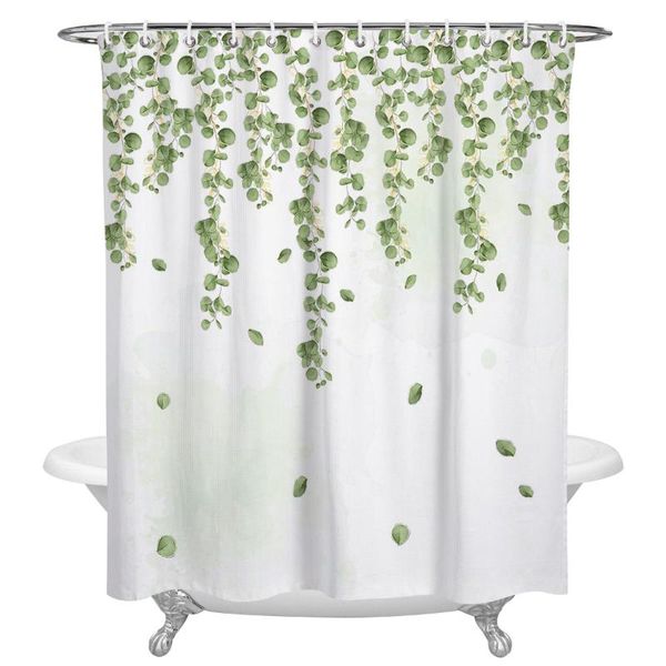 watercolor eucalyptus leaves plant green shower curtain polyester fabric waterproof curtains modern bathroom
watercolor eucalyptus leaves plant green shower curtain polyester fabric waterproof curtains modern bathroom