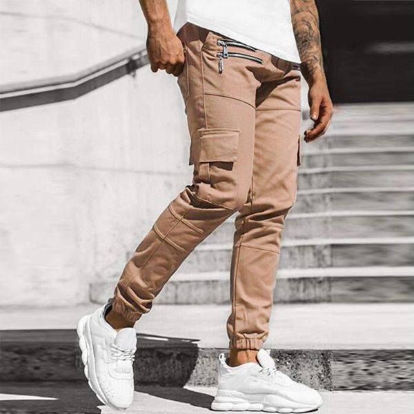 men's pants trousers spring summer fashion casual stitching leg multi-pocket work calças masculinas, Black
men's pants trousers spring summer fashion casual stitching leg multi-pocket work calças masculinas, Black