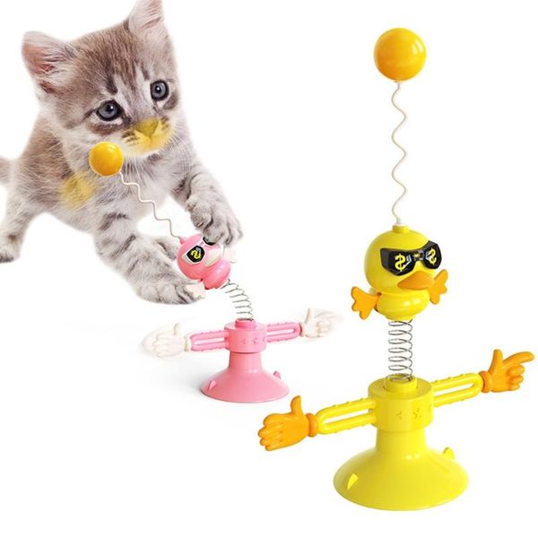 cat toys for indoor cats interactive chasing with ball shaking duck hunting exercise kitten pink/yellow
cat toys for indoor cats interactive chasing with ball shaking duck hunting exercise kitten pink/yellow