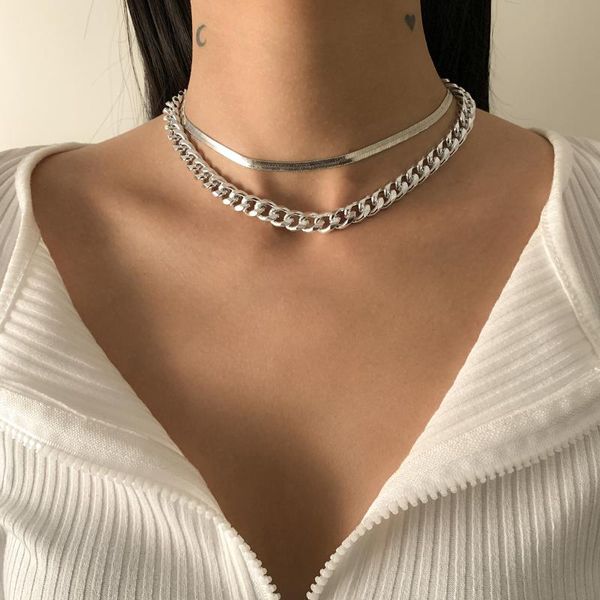 chokers stainless steel hip hop stacked clavicle chain simple twolayer multi fashion short necklace women18k gold silver jewelry choker, Golden;silver
chokers stainless steel hip hop stacked clavicle chain simple twolayer multi fashion short necklace women18k gold silver jewelry choker, Golden;silver