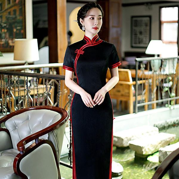 ethnic clothing long slim vintage qipao autumu lady cheongsam satin short sleeve party prom dress gown oversize 3xl 4xl vestidos, Red
ethnic clothing long slim vintage qipao autumu lady cheongsam satin short sleeve party prom dress gown oversize 3xl 4xl vestidos, Red