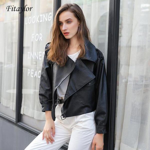 women's leather & faux fitaylor women big pocket jacket short pu motorcycle jackets button soft loose outerwear street coat, Black
women's leather & faux fitaylor women big pocket jacket short pu motorcycle jackets button soft loose outerwear street coat, Black