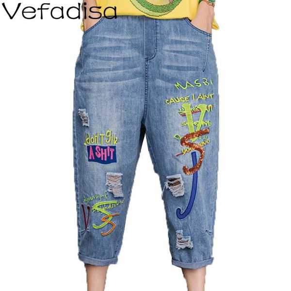 women's pants & capris vefadisa letter embroidery denim straight plus size women 2021 summer hole calf-length black blue qyf2991, Black;white
women's pants & capris vefadisa letter embroidery denim straight plus size women 2021 summer hole calf-length black blue qyf2991, Black;white