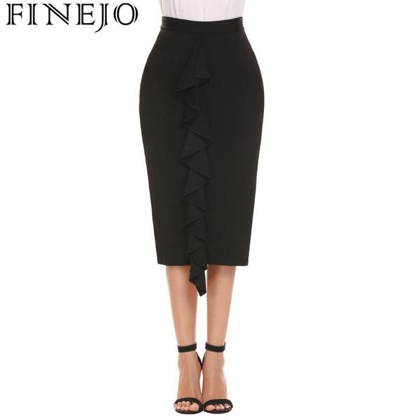 skirts finejo skirt women casual high waist package hip ruffle solid pencil slim mid-calf party club autumn fashion, Black
skirts finejo skirt women casual high waist package hip ruffle solid pencil slim mid-calf party club autumn fashion, Black