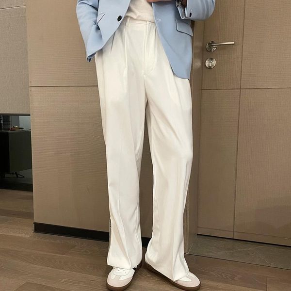 men's suits & blazers autumn black/white suit pants fashion society mens formal dress korean loose straight-leg men trousers m-2xl, White;black
men's suits & blazers autumn black/white suit pants fashion society mens formal dress korean loose straight-leg men trousers m-2xl, White;black