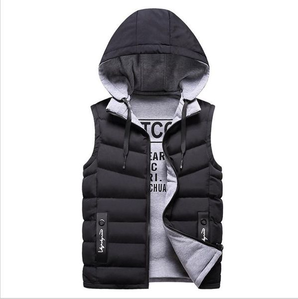 men's vests winter autumn cotton plus size casual hooded male down waistcoats two sides wear hat detachable coats j3161, Black;white
men's vests winter autumn cotton plus size casual hooded male down waistcoats two sides wear hat detachable coats j3161, Black;white