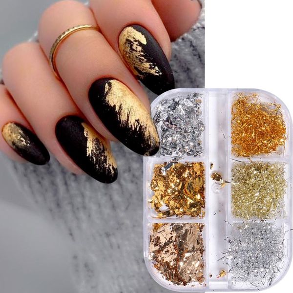 nail glitter 6 grid gold silver holographics glitters set aluminum foil sequins chrome powder gel polish decoration manicure sa1909-04, Silver;gold
nail glitter 6 grid gold silver holographics glitters set aluminum foil sequins chrome powder gel polish decoration manicure sa1909-04, Silver;gold