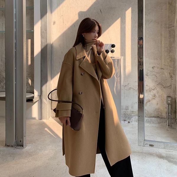 women's wool & blends winter coat women korean coats and jackets clothes autumn trench abrigos mujer invierno 2021 wpy1481, Black
women's wool & blends winter coat women korean coats and jackets clothes autumn trench abrigos mujer invierno 2021 wpy1481, Black