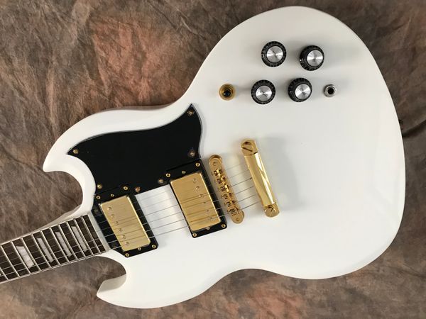 white sg electric guitar fingerboard rosewood gold hardware black pickguard
white sg electric guitar fingerboard rosewood gold hardware black pickguard