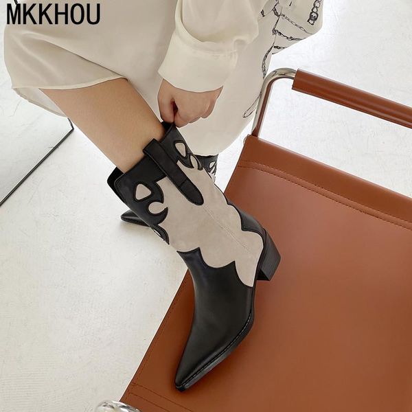 boots mkkhou fashion short women four seasons real leather temperament all-match pointed mid-heel western ladies, Black
boots mkkhou fashion short women four seasons real leather temperament all-match pointed mid-heel western ladies, Black