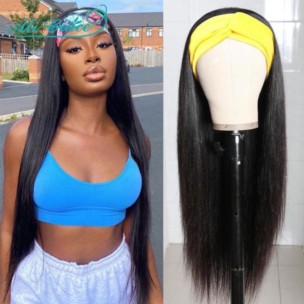 hair bulks ali grace straight human for women glueless headband with adjustable bangs brazilian, Black
hair bulks ali grace straight human for women glueless headband with adjustable bangs brazilian, Black