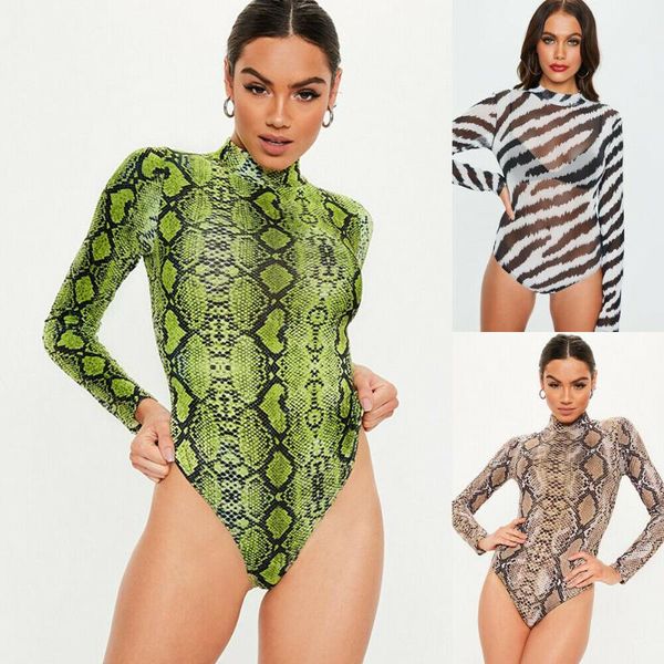 women's jumpsuits & rompers women snake skin print bodycon bodysuit long sleeve high neck leotard zebra pattern turtleneck large size s, Black;white
women's jumpsuits & rompers women snake skin print bodycon bodysuit long sleeve high neck leotard zebra pattern turtleneck large size s, Black;white