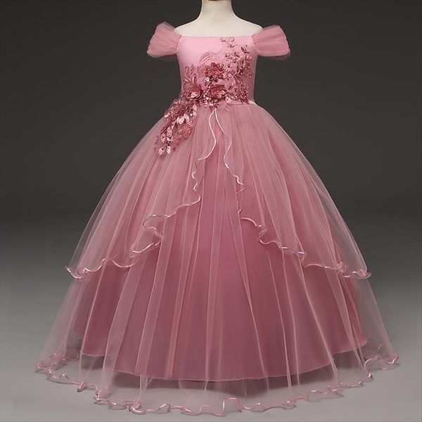 girls christmas elegant princess gown girl dresses for wedding flower appliques kids evening prom party events, Red;yellow
girls christmas elegant princess gown girl dresses for wedding flower appliques kids evening prom party events, Red;yellow